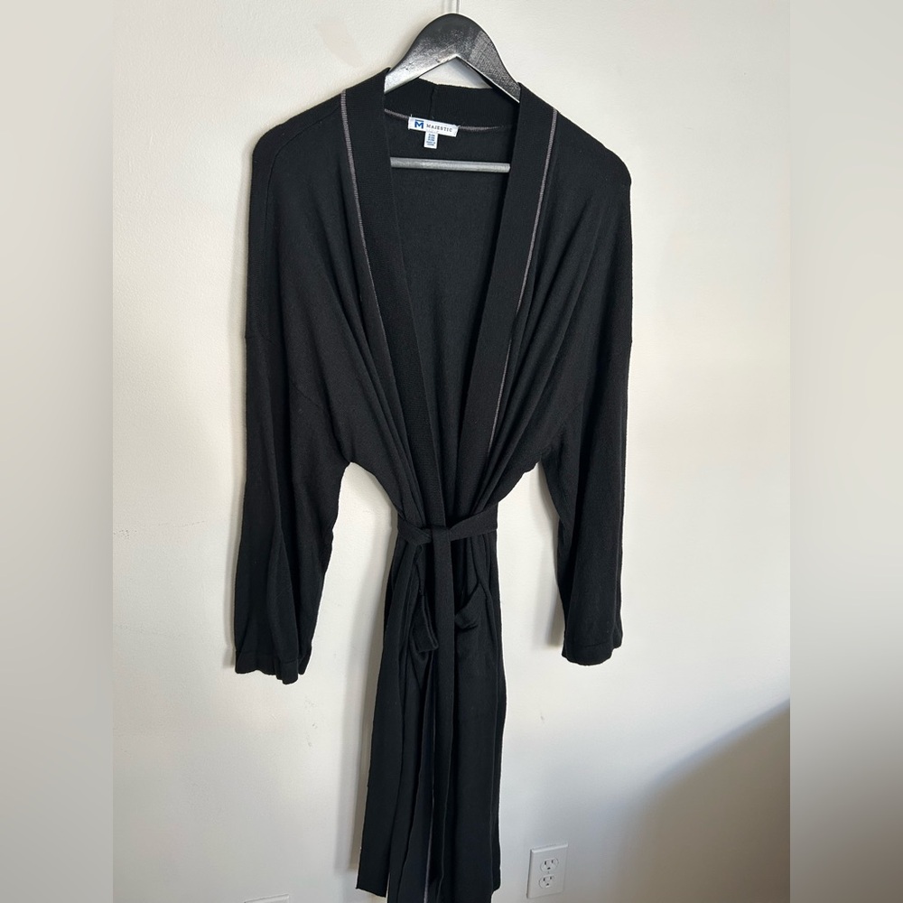 Majestic Black Women's Lounge Robe
